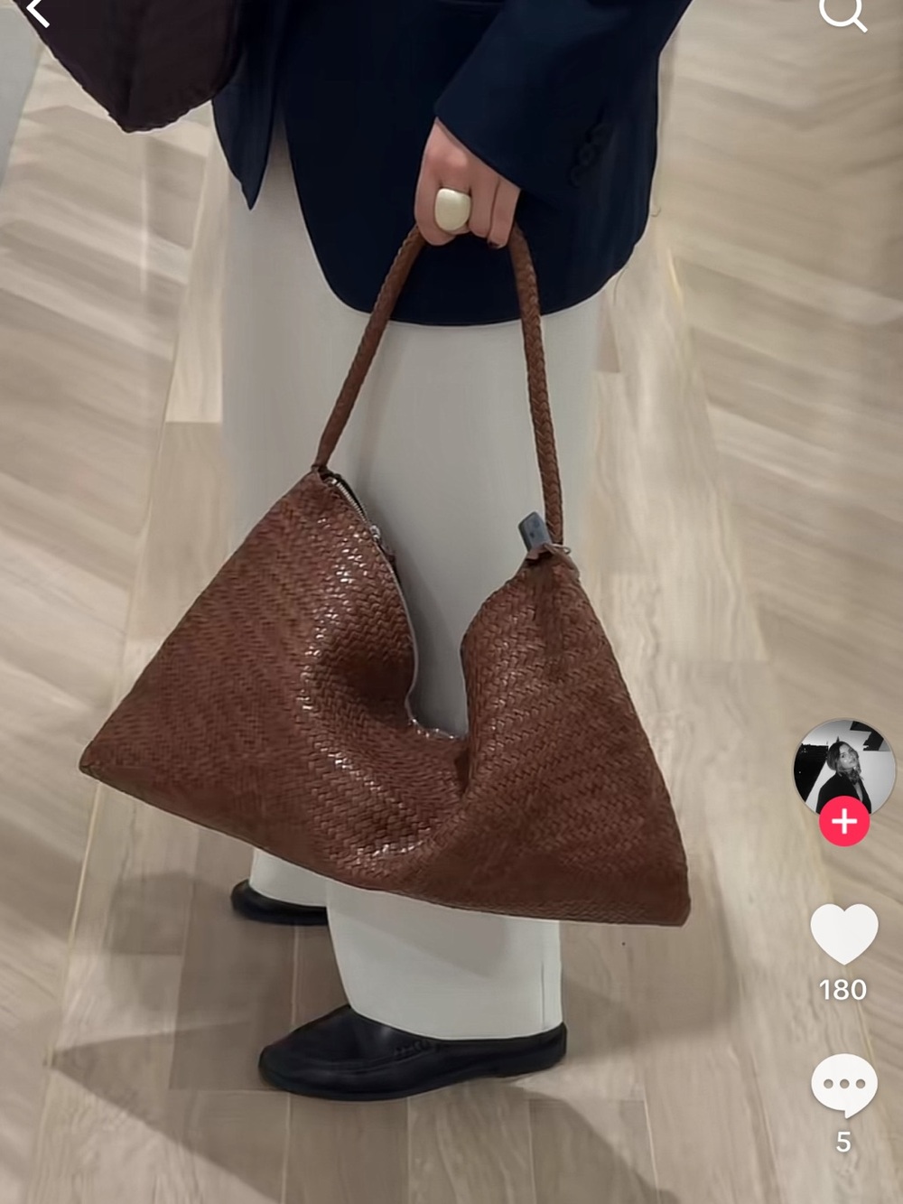 Massimo Dutti Woven Brown Leather Satchel Bag 6900/607/702 - Picture 3 of 12
